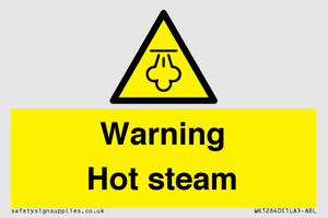 Warning Hot steam